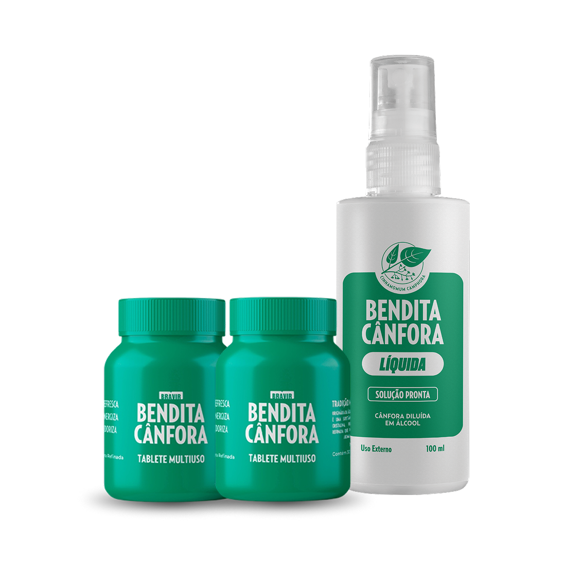 Kit 2 potes de 30 + Cânfora Liquida