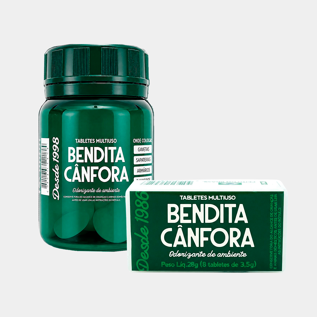 Kit Pastilha de Cânfora (80 un.) + Tablete de Cânfora (8 un.)