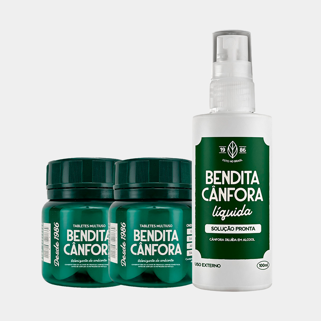Kit 2 potes de 30 + Cânfora Liquida