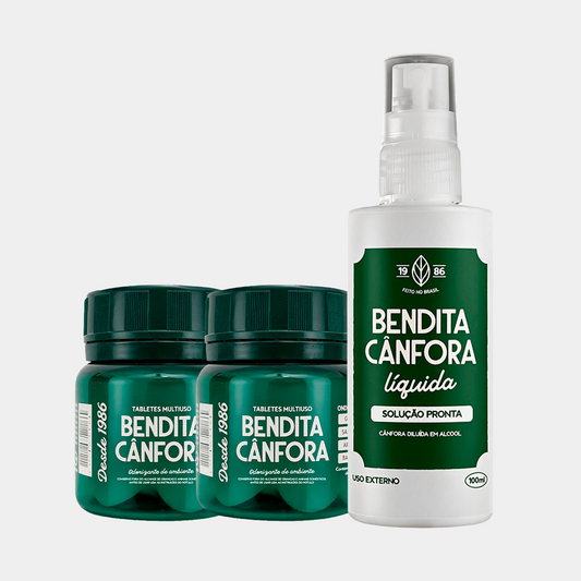 Kit 2 potes de 30 + Cânfora Liquida