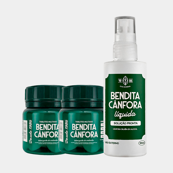 Kit 2 potes de 30 + Cânfora Liquida