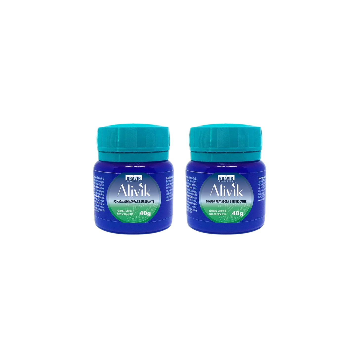 Kit 2x Alivik 40g Pomada Refrescante