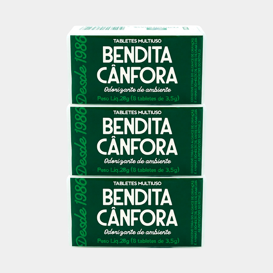 Kit 3 Estojos Cânfora Tablete Odorizante (24 un.)