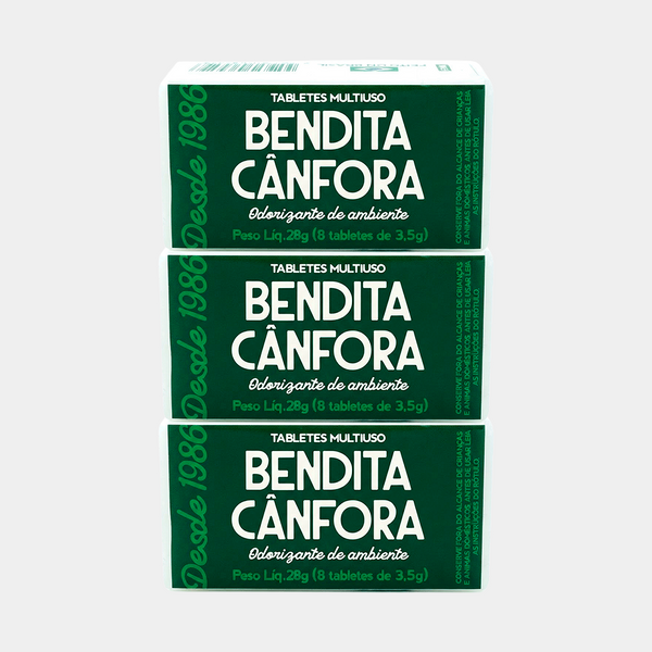 Kit 3 Estojos Cânfora Tablete Odorizante (24 un.)