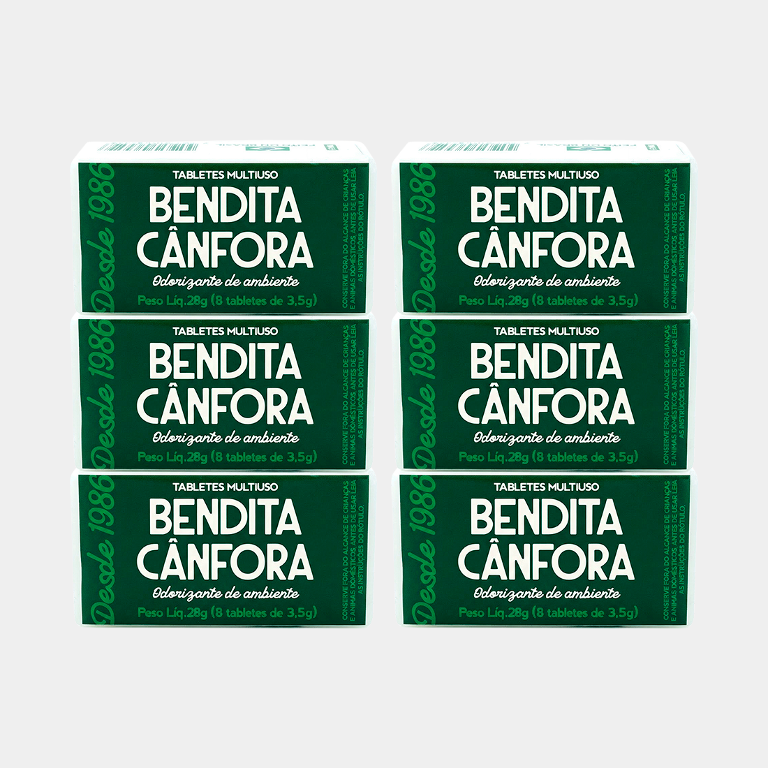 Kit 6x Tablete de Cânfora (48 un.)
