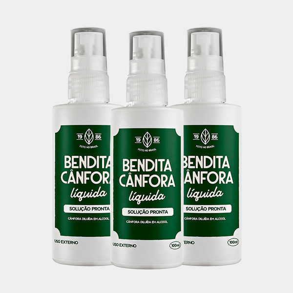 Kit 3 Sprays Cânfora Líquida 100ml
