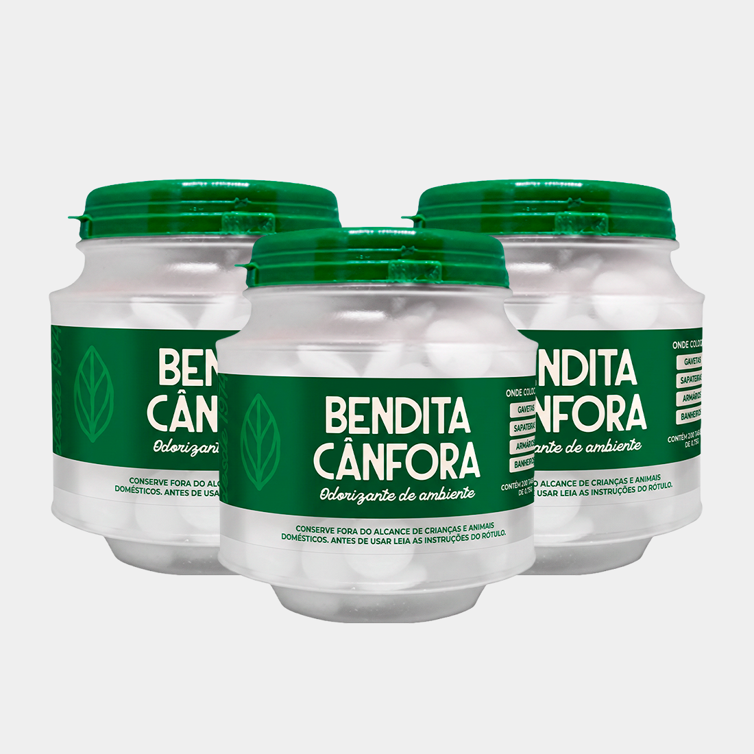 Cânfora Pastilha Pote com 200 - Compre 02 leve 03