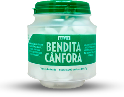 Cânfora Pastilha Pote com 200 - Compre 02 leve 03