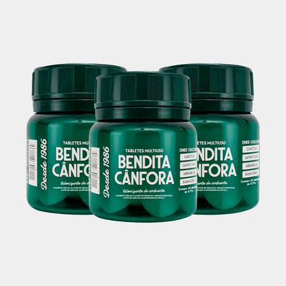 Cânfora Pastilha Odorizante — Compre 2, Leve 3 Potes