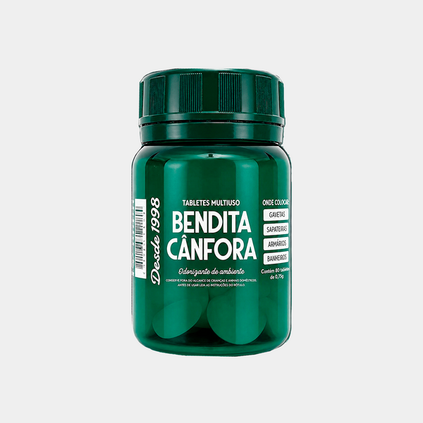 Cânfora Pastilha Pote com 80 und.