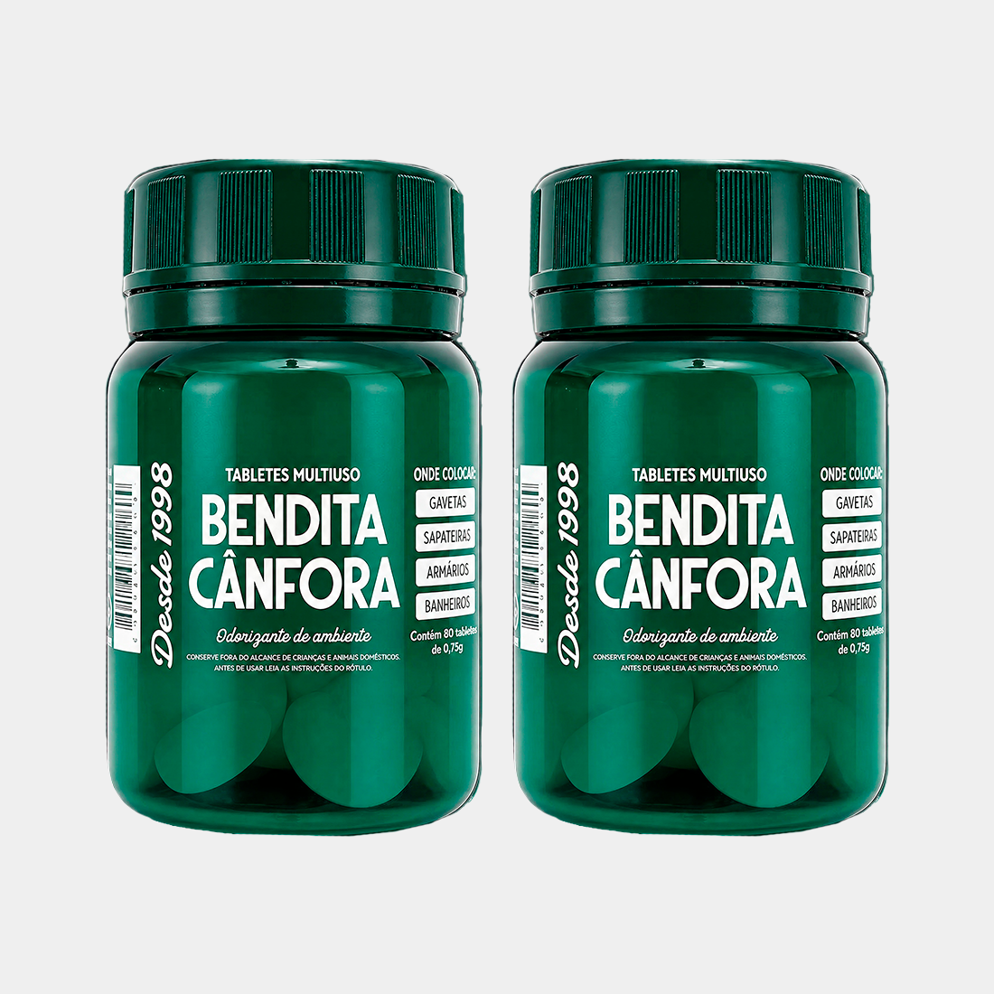 Kit 2x Pastilha de Cânfora (80 un.)