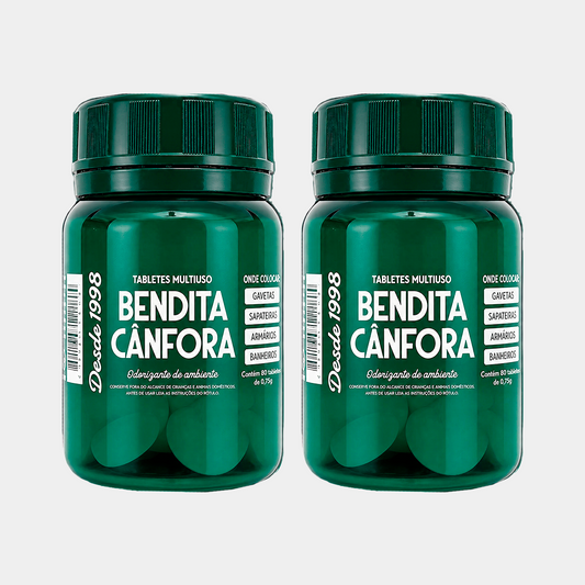 Kit 2x Cânfora Pastilha Pote com 80 und.