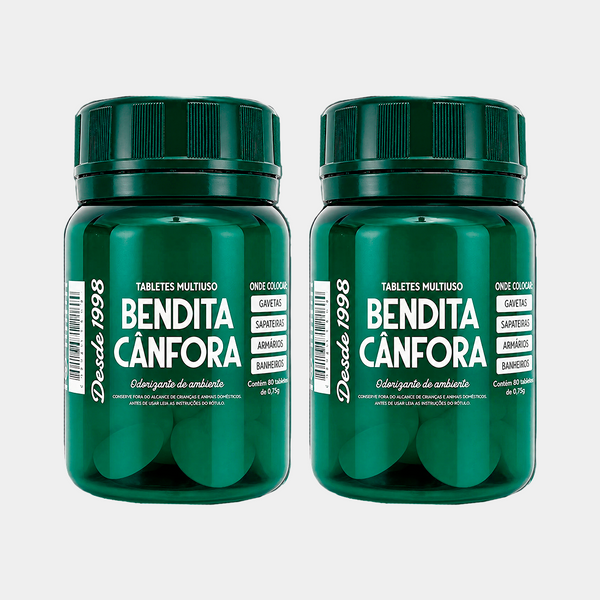 Kit 2x Cânfora Pastilha Pote com 80 und.