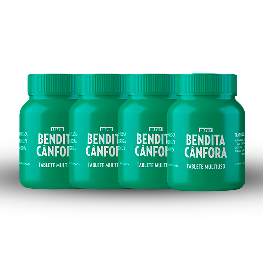 Kit 4x Cânfora Pastilha Odorizante - 4 potes com 30