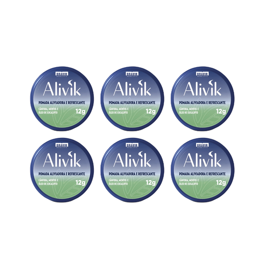 Kit 6x Alivik Pomada Refrescante