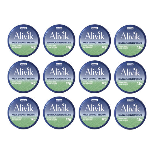Kit 12x Alivik Pomada Refrescante
