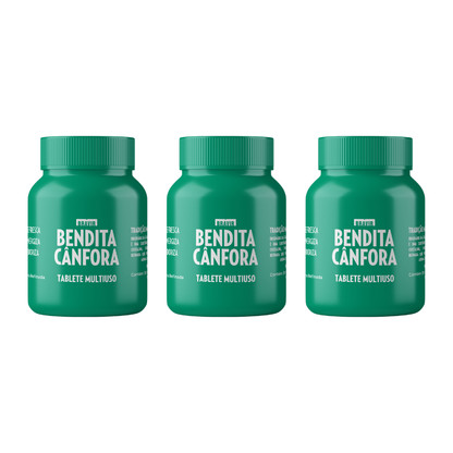 Kit 3x Cânfora Pastilha Odorizante - 3 potes com 30