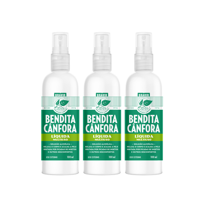 Kit 3x Cânfora Líquida Spray 100ml cada