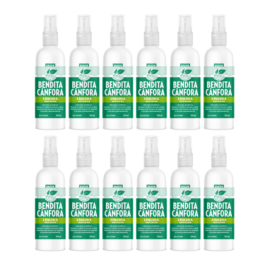 Kit 12x Cânfora Líquida Spray 100ml cada