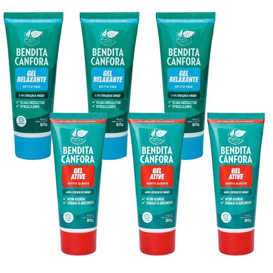 Kit 6x Gel Ative + Gel Relaxante 3+3