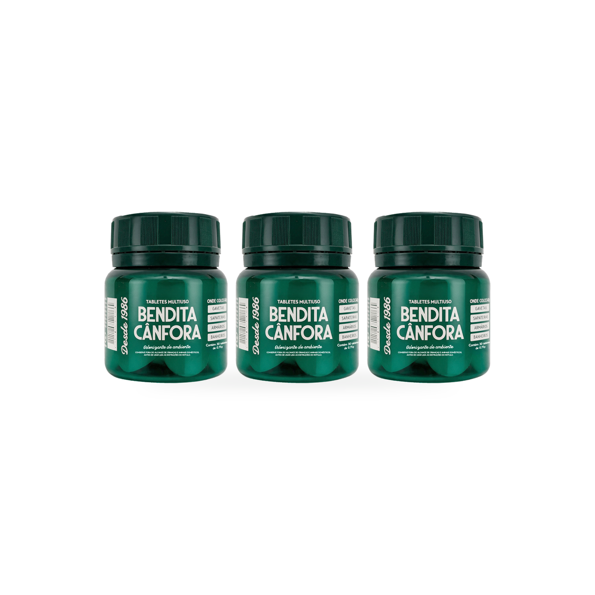 Cânfora Pastilha Odorizante — Compre 2, Leve 3 Potes
