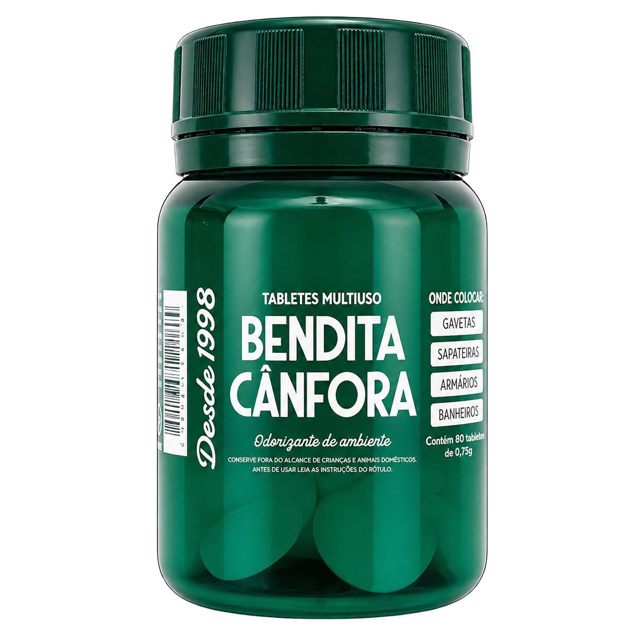 Cânfora Pastilha Pote com 80 und.
