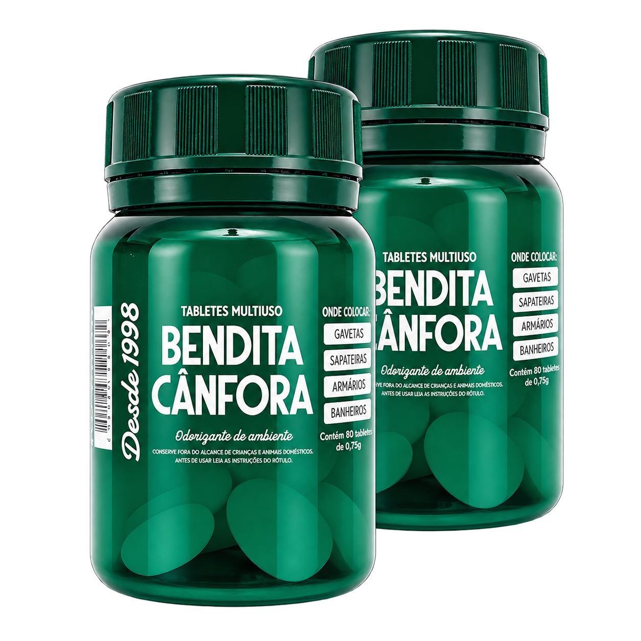 Kit 2x Cânfora Pastilha Pote com 80 und.
